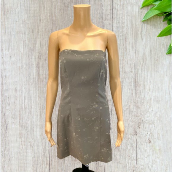 RAMPAGE -- Gray Minidress, Strapless and Embroidered, New/Tags - Picture 2 of 16